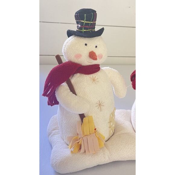 Hallmark Jingle Pals Mr Ms Snowman Animated Singing Caroling Plush 2003 Works! - Picture 3 of 7